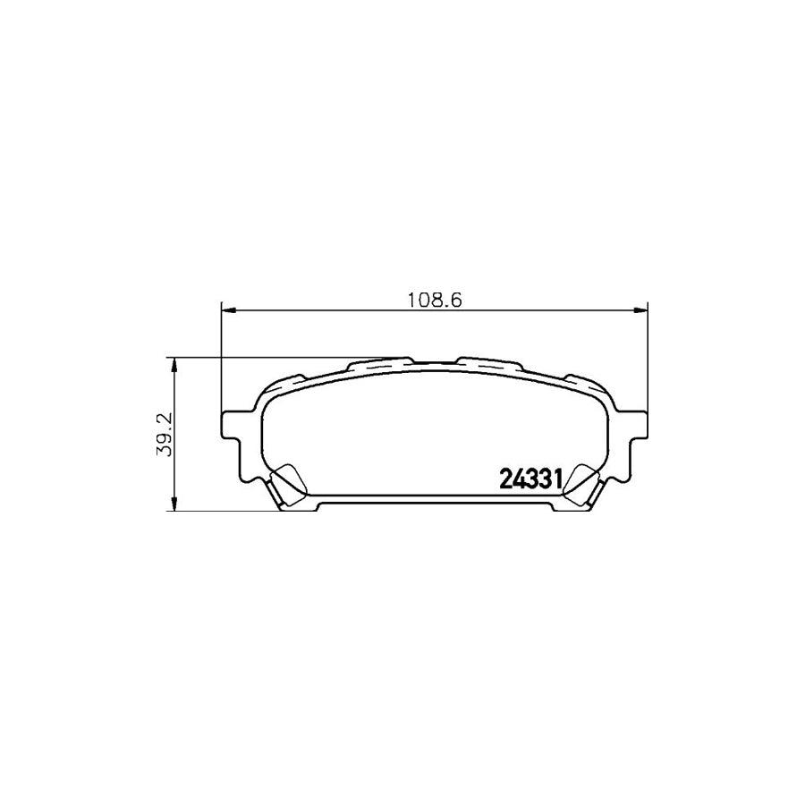 Hella 8DB 355 012 311 Brake Pad Set With Acoustic Wear Warning
