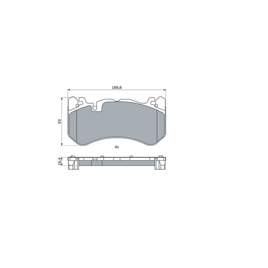 Bosch 0986424861 Brake Pad Set BP2484