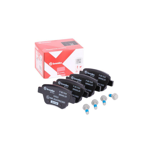 Brembo P 85 114X Brake Pad Set Excl Wear Warning Contact With Brake Caliper Screws