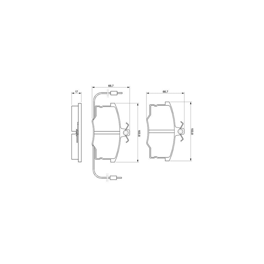 Bosch 0986490930 Brake Pad Set BP775