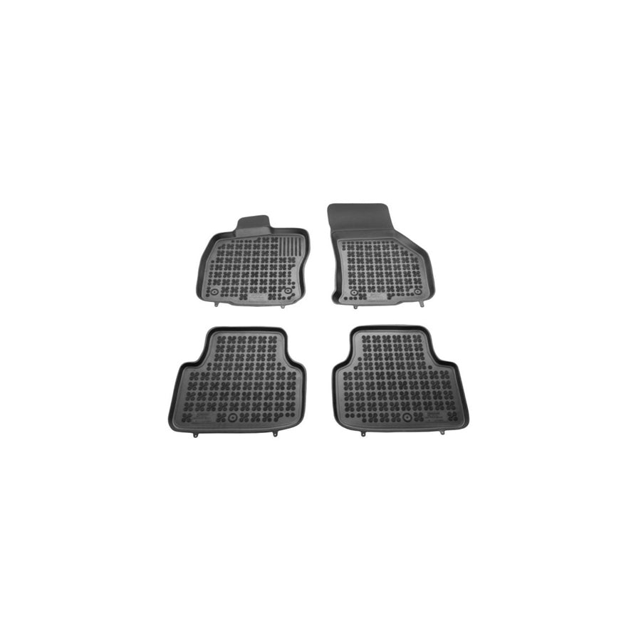 REZAW PLAST Tailored 200210 Floor mat set for SKODA OCTAVIA Elastomer, Front and Rear, Quantity: 4, Black