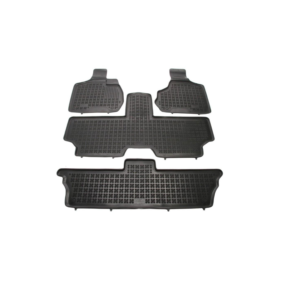 REZAW PLAST 203601 Floor mat set for CHRYSLER Voyager IV (RG, RS) Elastomer, Front and Rear, Black