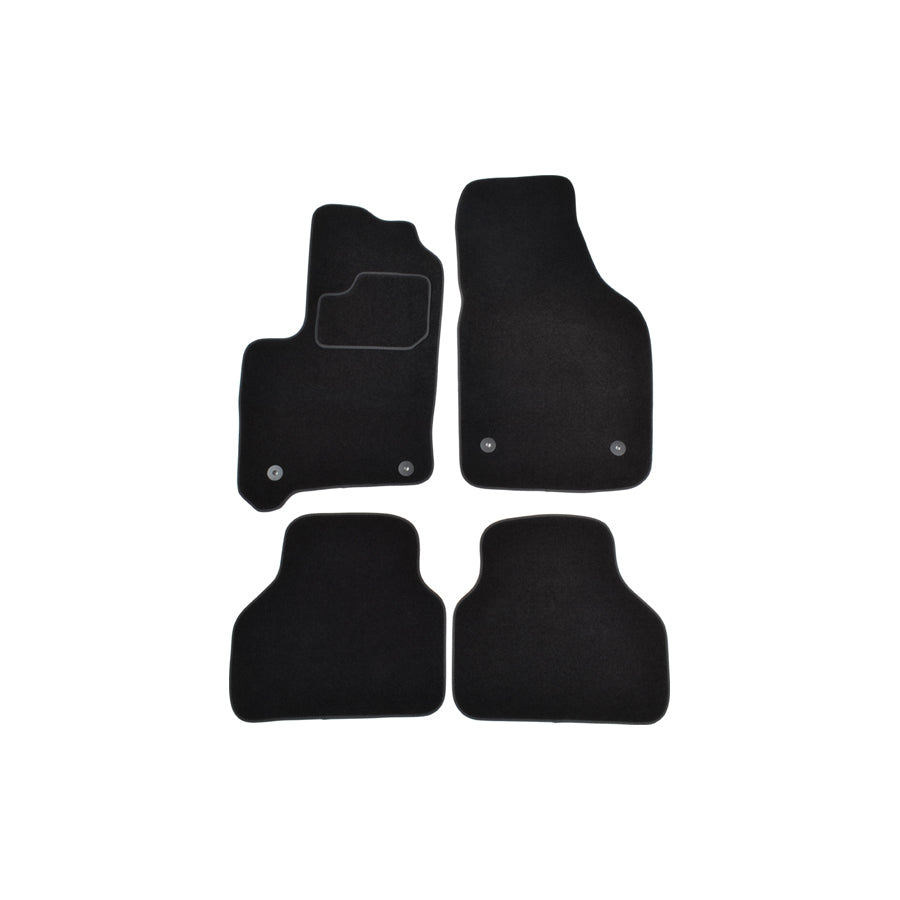 CUSTOPOL Tailored OPL185C Floor mat set for OPEL Meriva A (X03) Textile, Front and Rear, Quantity: 4, Black