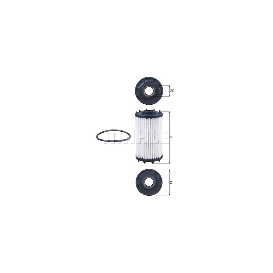 MAHLE ORIGINAL OX 1184D Oil Filter Filter Insert
