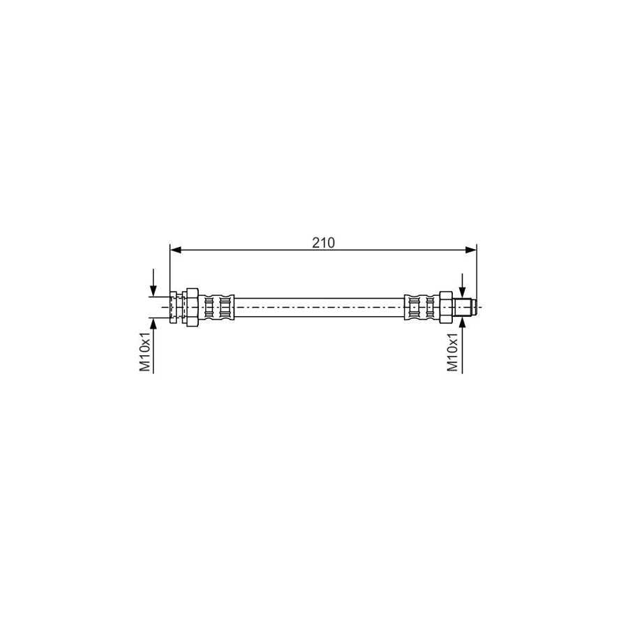 BOSCH 1 987 476 502 Brake Hose 185Mm M10X1 