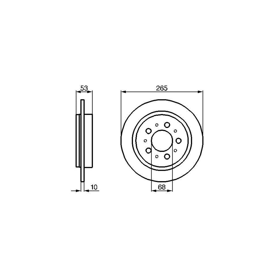 BOSCH 0 986 478 042 Brake Disc Solid Oiled with bolts screws