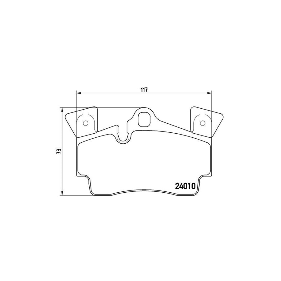 Brembo P 85 088 Brake Pad Set Prepared For Wear Indicator With Anti Squeak Plate With Counterweights