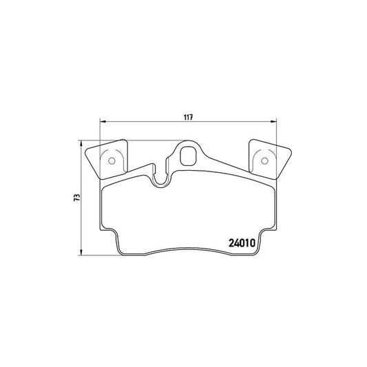 Brembo P 85 088 Brake Pad Set Prepared For Wear Indicator With Anti Squeak Plate With Counterweights