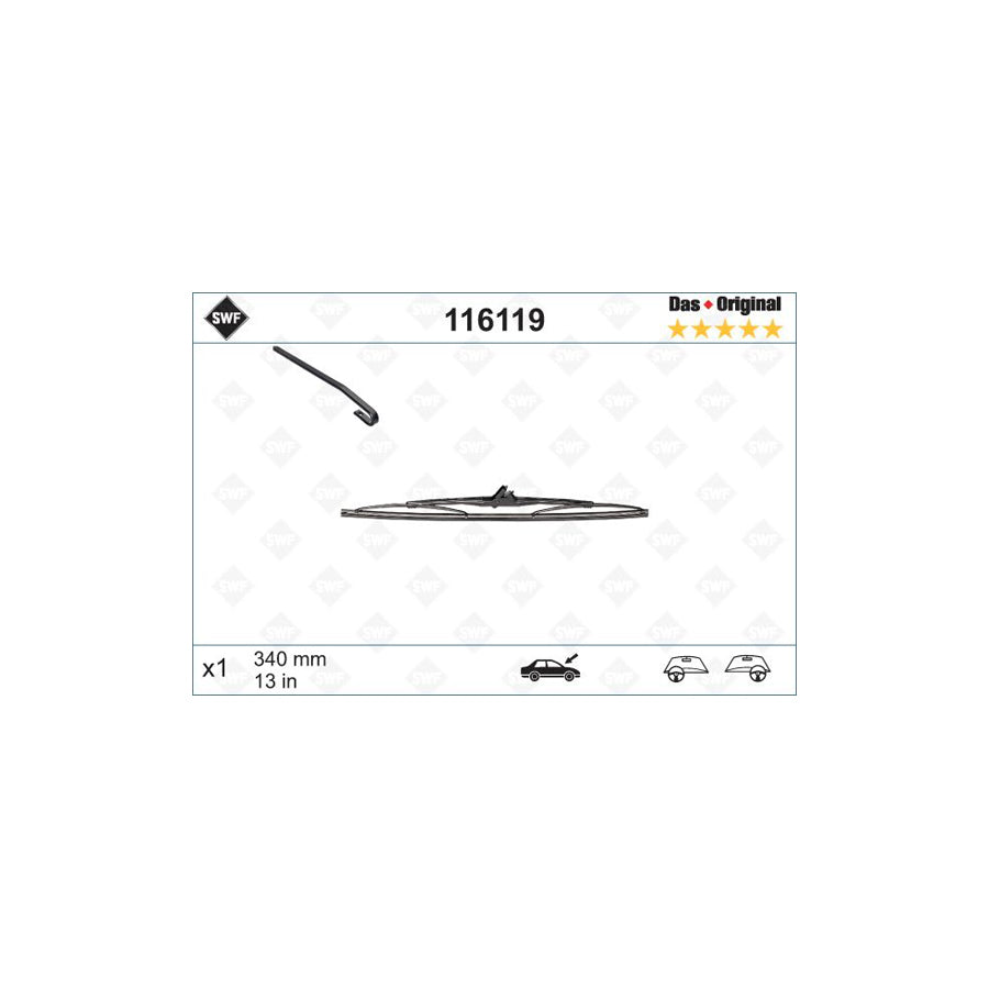 Swf Original Rear 116119 Wiper Blade | Duco Car Parts UK Car Parts