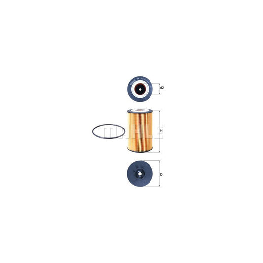 MAHLE ORIGINAL OX 1161D Oil Filter Filter Insert