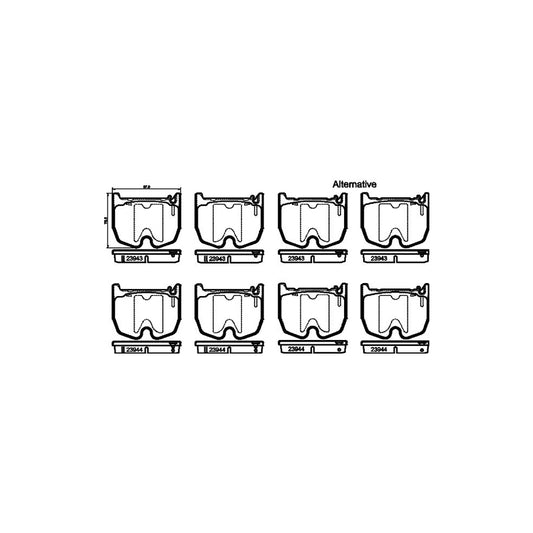 Hella 8DB 355 010 381 Brake Pad Set Prepared For Wear Indicator