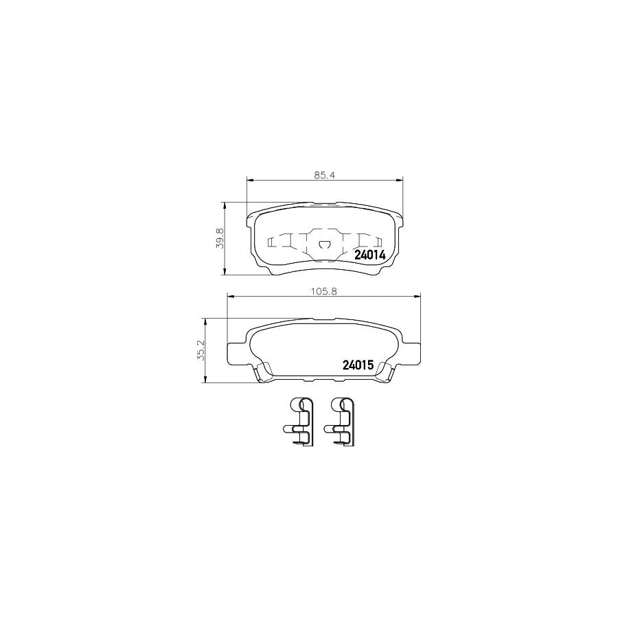 Hella 8DB 355 010 811 Brake Pad Set With Acoustic Wear Warning