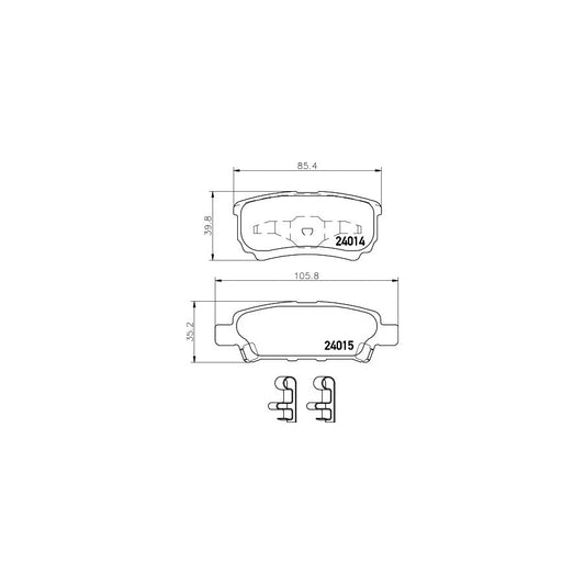 Hella 8DB 355 010 811 Brake Pad Set With Acoustic Wear Warning