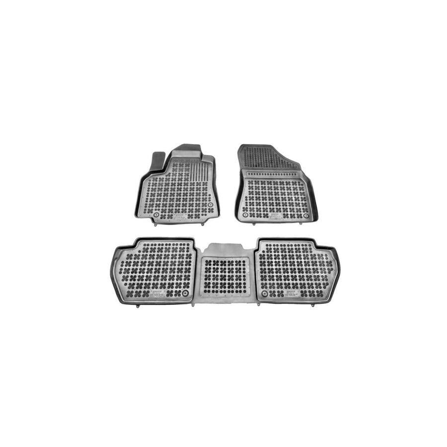 REZAW PLAST Tailored 201212 Floor mat set Elastomer, Front and Rear, Quantity: 3, Black