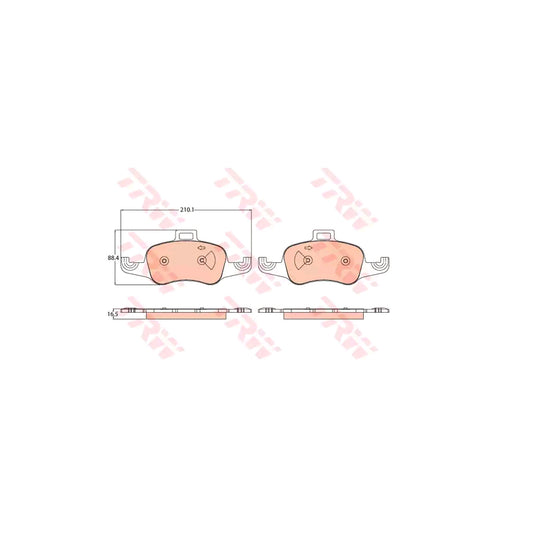TRW Gdb2120 Brake Pad Set For Audi Tt Prepared For Wear Indicator
