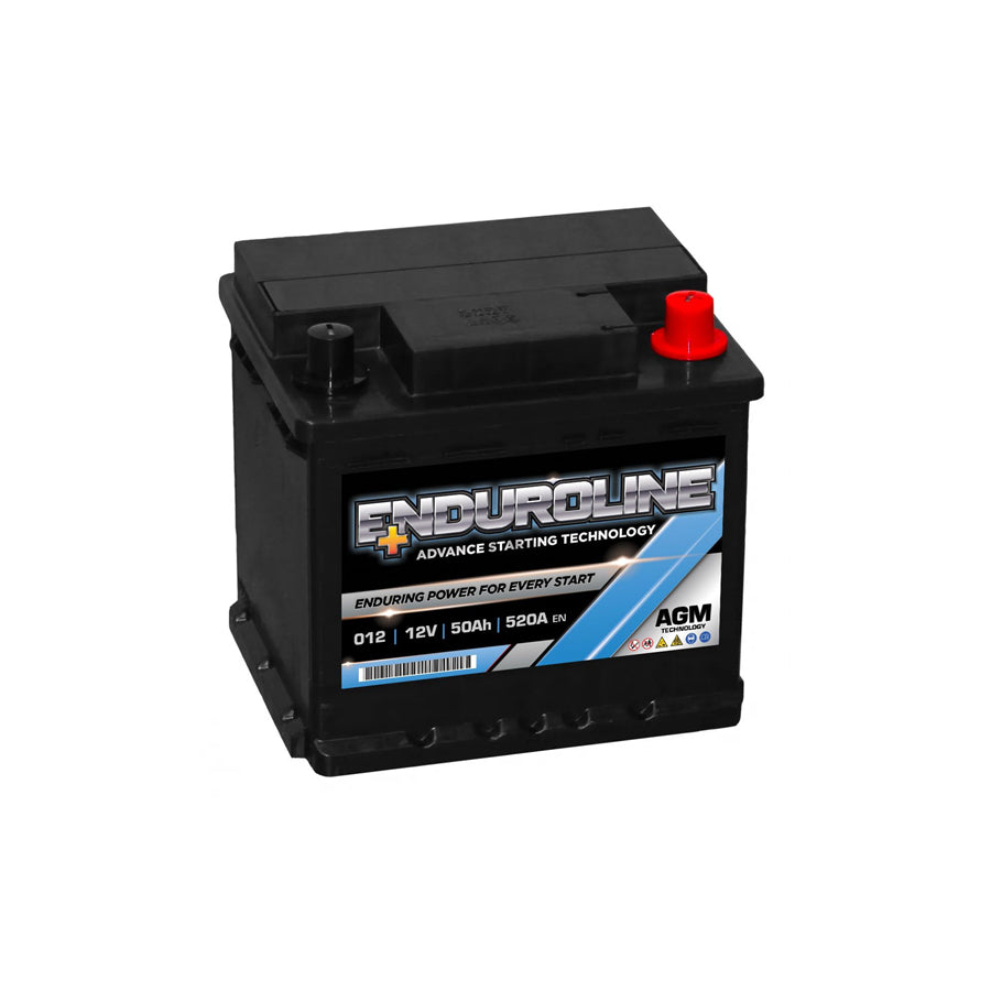 Enduroline 012 AGM Start Stop Car Battery 12V 50AH