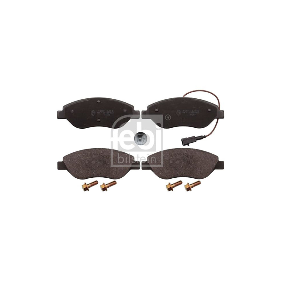 Febi Bilstein 116013 Brake Pad Set Front Axle Incl Wear Warning Contact With Bolts Screws