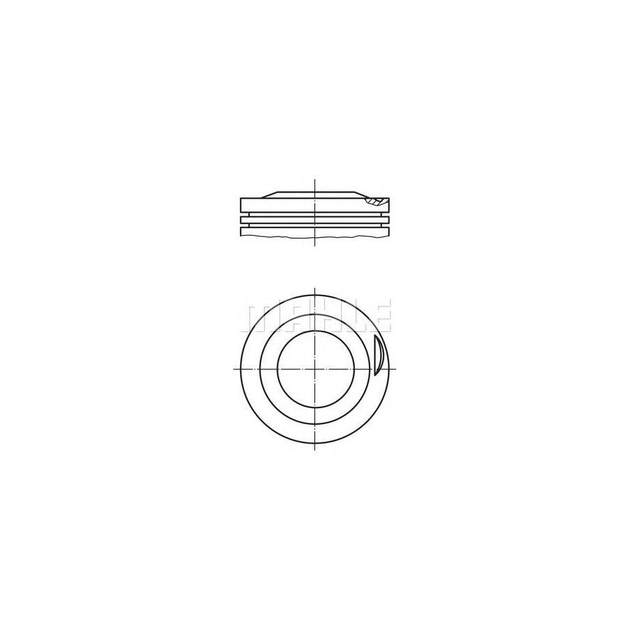 MAHLE ORIGINAL 6272000 Piston for MAZDA 323 77 mm, with piston rings