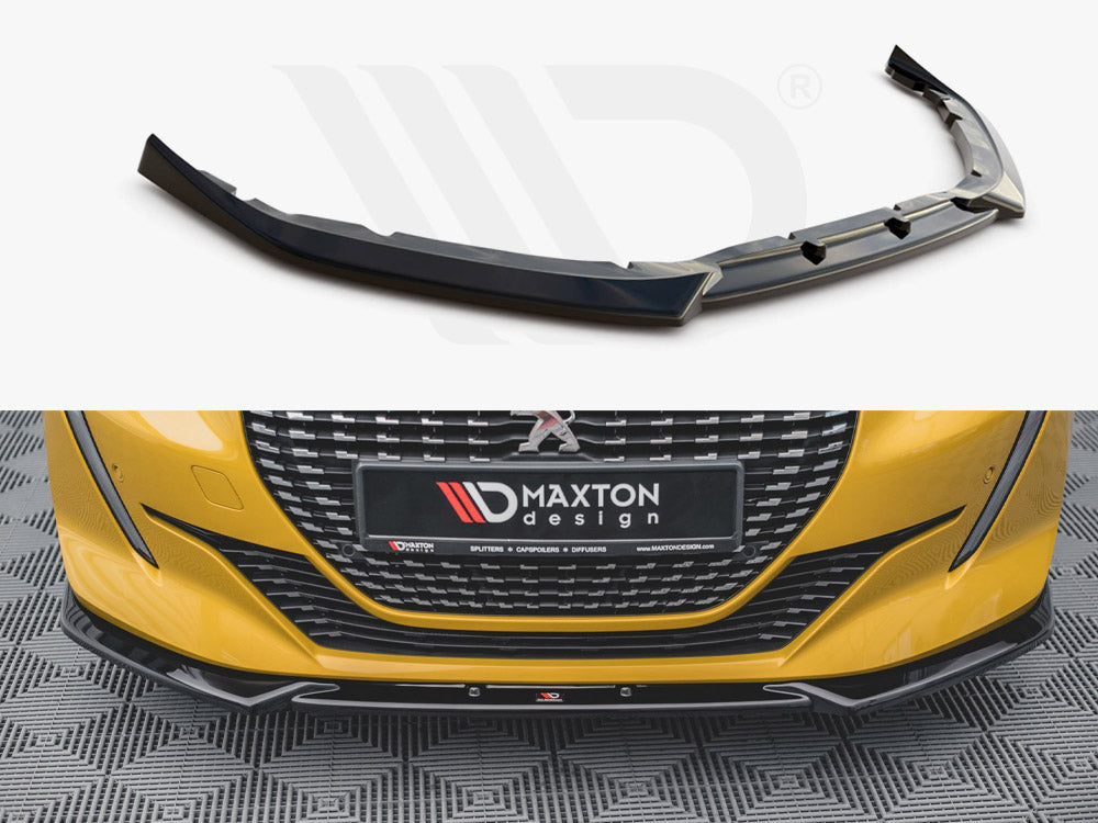 Maxton Design PE-208-2-FD2T Front Splitter V2 Peugeot 208 MK2 (2019-) | Duco Car Parts UK Car Parts