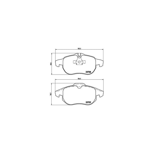 Brembo P 59 043X Brake Pad Set Prepared For Wear Indicator