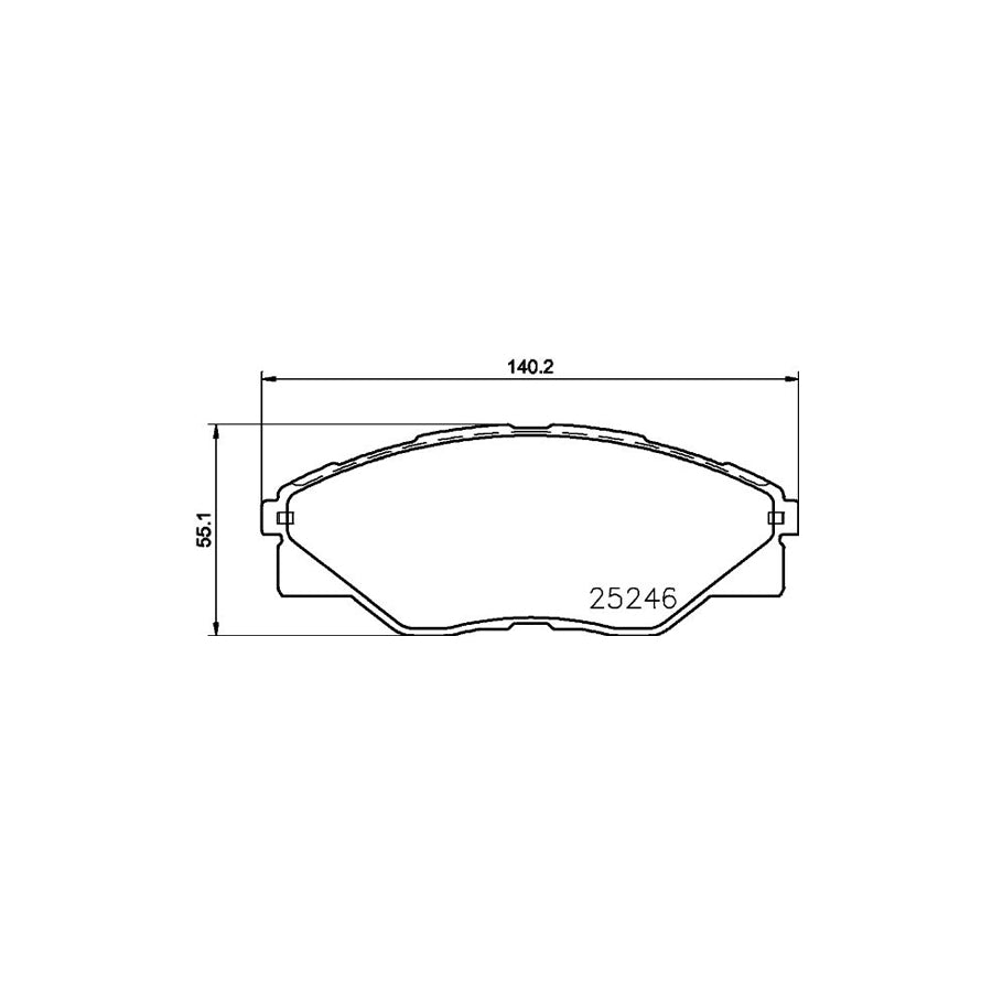 Hella 8DB 355 019 811 Brake Pad Set Not Prepared For Wear Indicator
