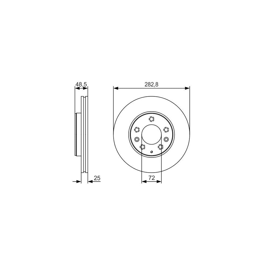 BOSCH 1 987 476 665 Brake Hose 655Mm