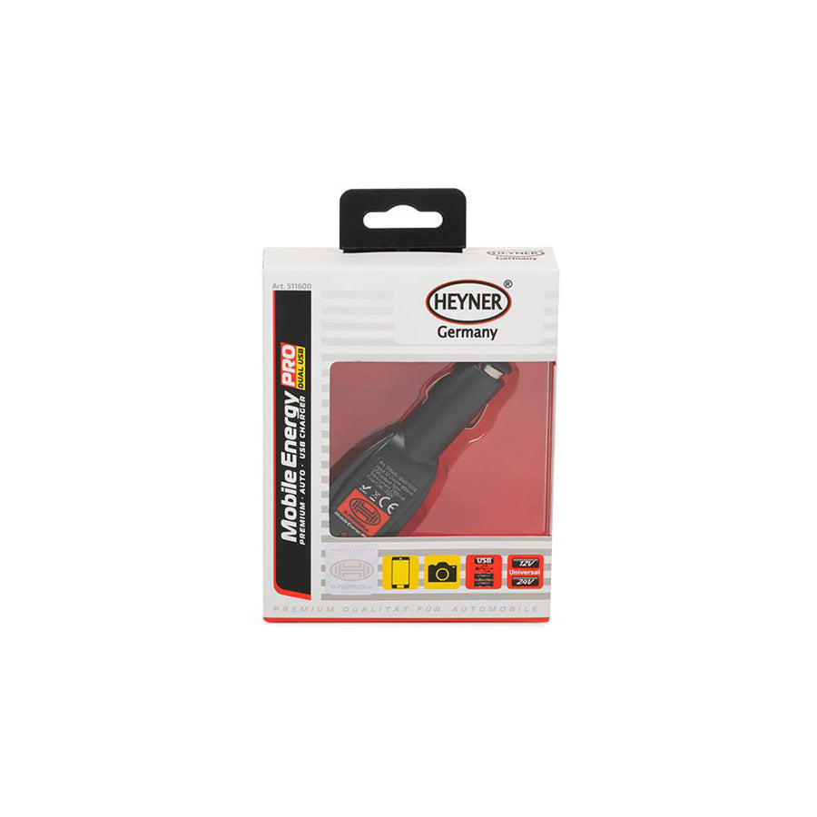 HEYNER MobileEnergy Pro 511600 In-car charger Number of inlets/outlets: 2 USB, Black