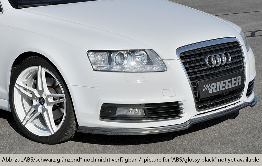 Rieger 00088034 Audi 4F A6 Front Splitter - Glossy Black