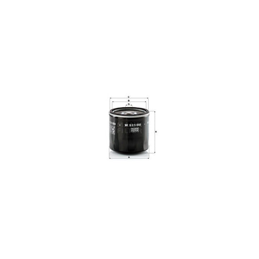MANN-FILTER W 921/80 Oil Filter Spin-on Filter, with one anti-return valve