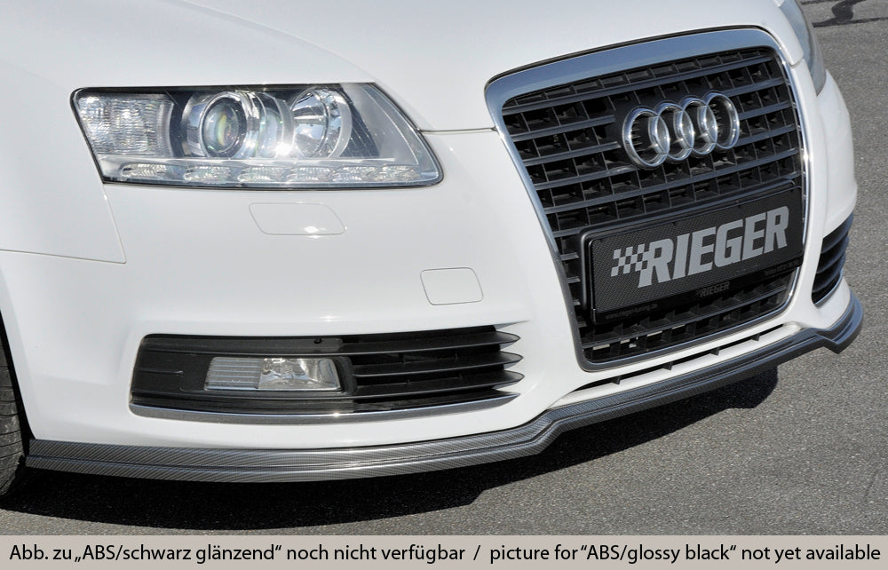 Rieger 00088034 Audi 4F A6 Front Splitter - Glossy Black