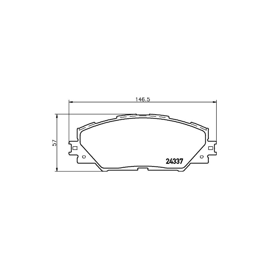 Hella 8DB 355 006 871 Brake Pad Set Not Prepared For Wear Indicator