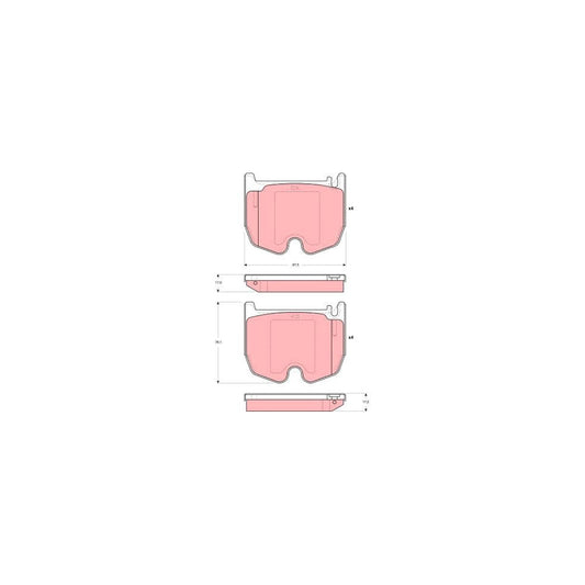 TRW Gdb1541 Brake Pad Set Prepared For Wear Indicator