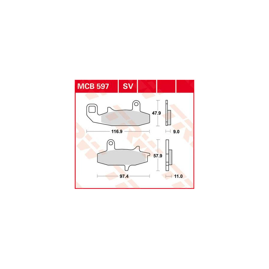 TRW Organic Allround Mcb597 Brake Pad Set