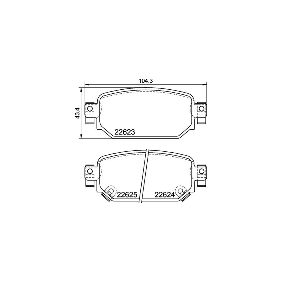 Brembo P 49 063 Brake Pad Set With Acoustic Wear Warning