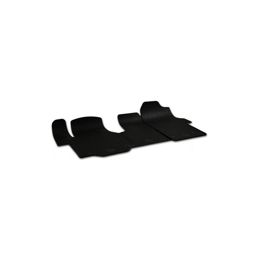 WALSER Tailored 50821 Floor mat set for VW CRAFTER Elastomer, Front, Quantity: 3, Black