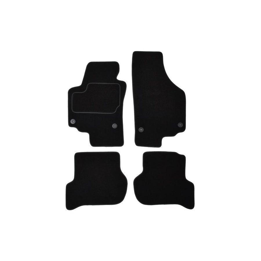 CUSTOPOL Tailored SET150S Floor mat set Textile, Front and Rear, Quantity: 4, Grey
