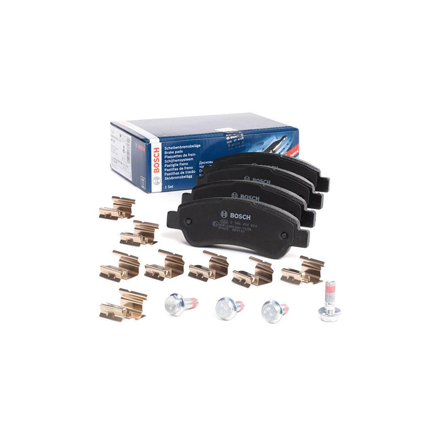 Bosch 0986494604 Brake Pad Set Excl Wear Warning Contact With Anti Squeak Plate With Bolts Screws With Mounting Manual With Accessories BP1020