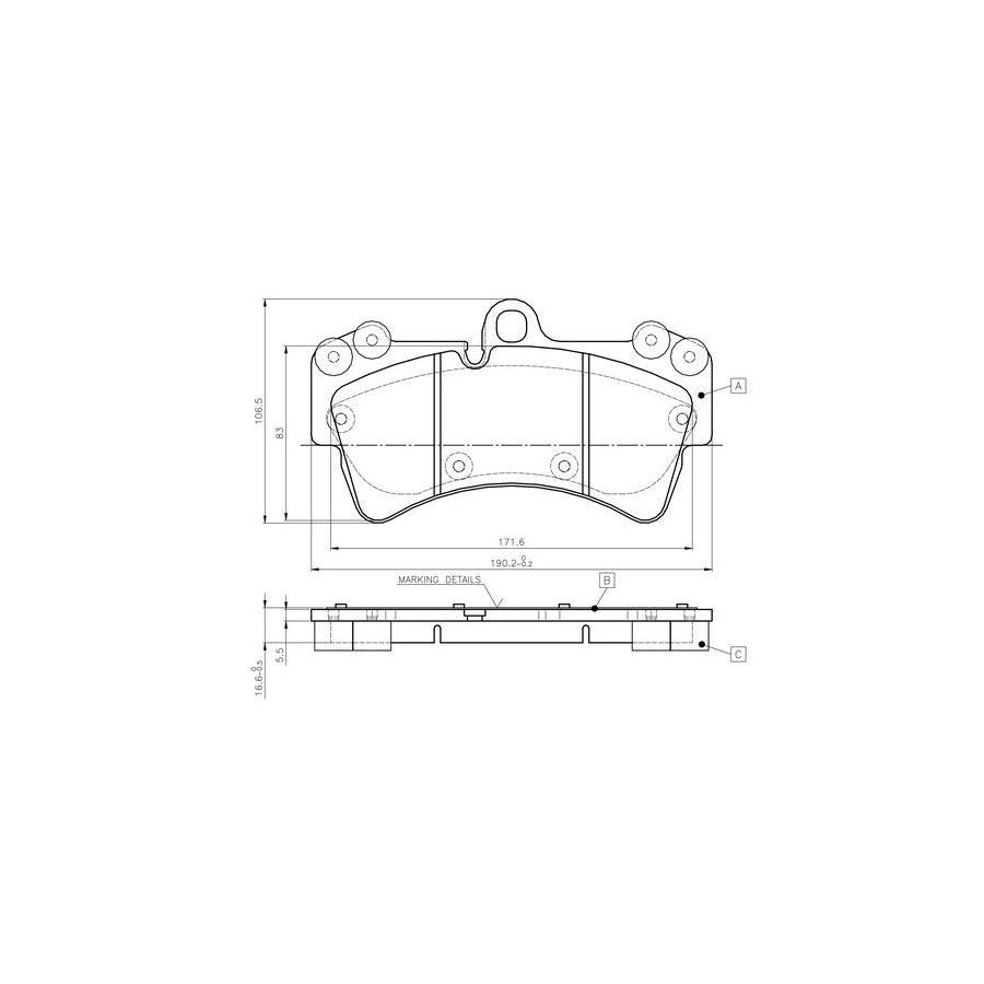 Bosch 0986Tb2455 Brake Pad Set Excl Wear Warning Contact