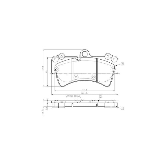 Bosch 0986Tb2455 Brake Pad Set Excl Wear Warning Contact