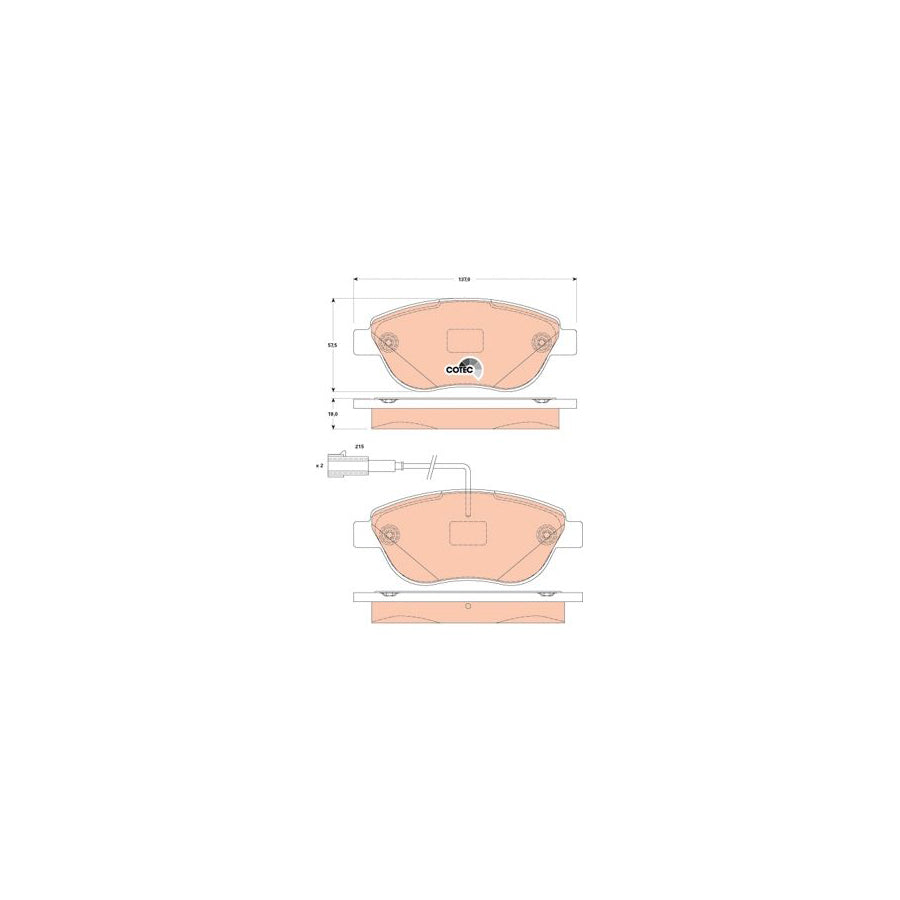 TRW Cotec Gdb1829 Brake Pad Set Incl Wear Warning Contact With Brake Caliper Screws With Accessories