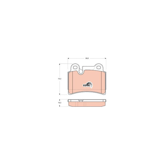 TRW Cotec Gdb1722 Brake Pad Set For Vw Touareg I 7La 7L6 7L7 Prepared For Wear Indicator