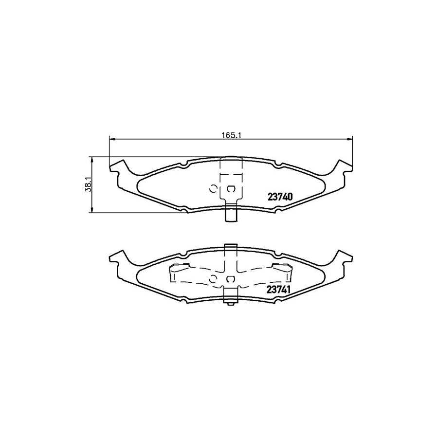 Hella 8DB 355 010 081 Brake Pad Set Not Prepared For Wear Indicator