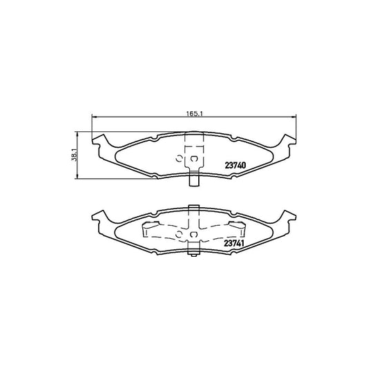 Hella 8DB 355 010 081 Brake Pad Set Not Prepared For Wear Indicator