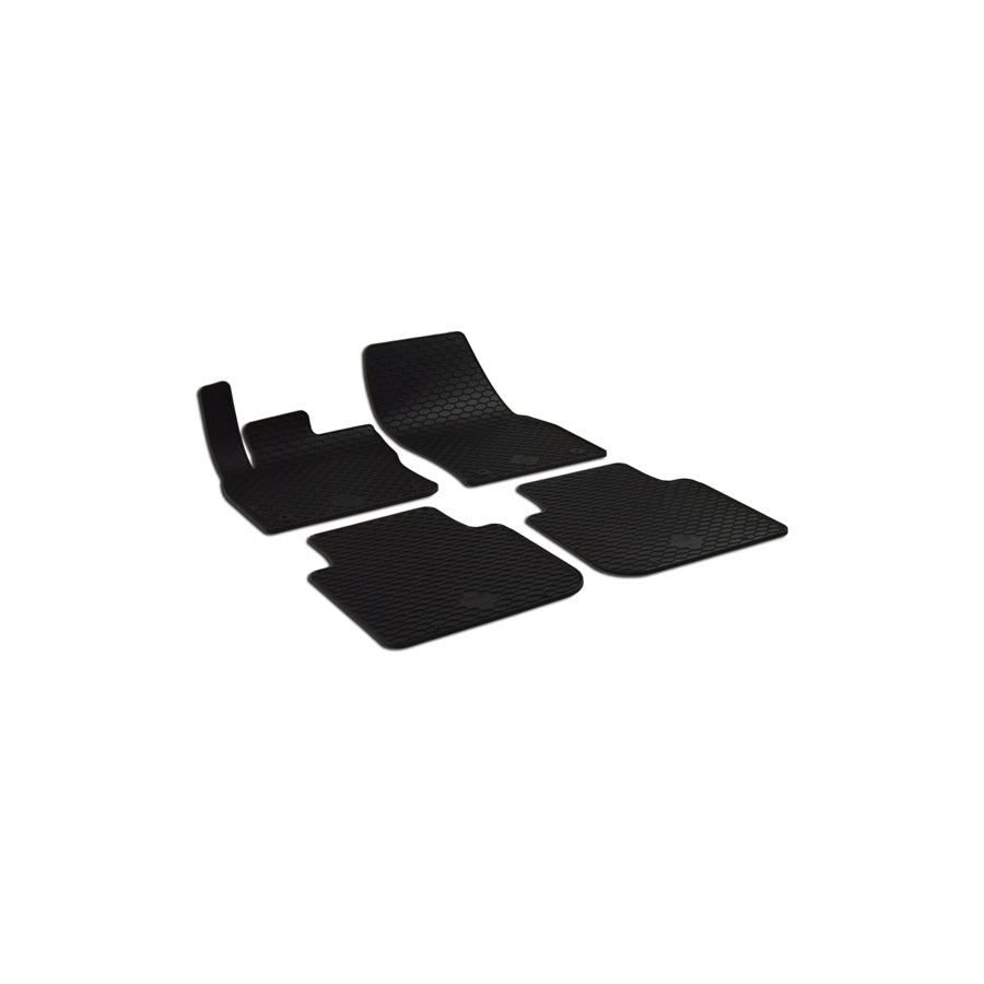 WALSER Tailored 50830 Floor mat set Elastomer, Front and Rear, Quantity: 4, Black