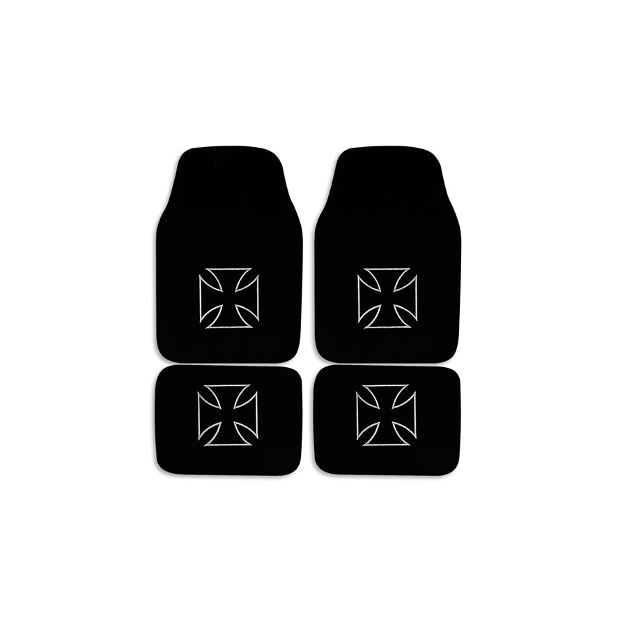 JOM 20699 Floor mat set Textile, Front and Rear, Black