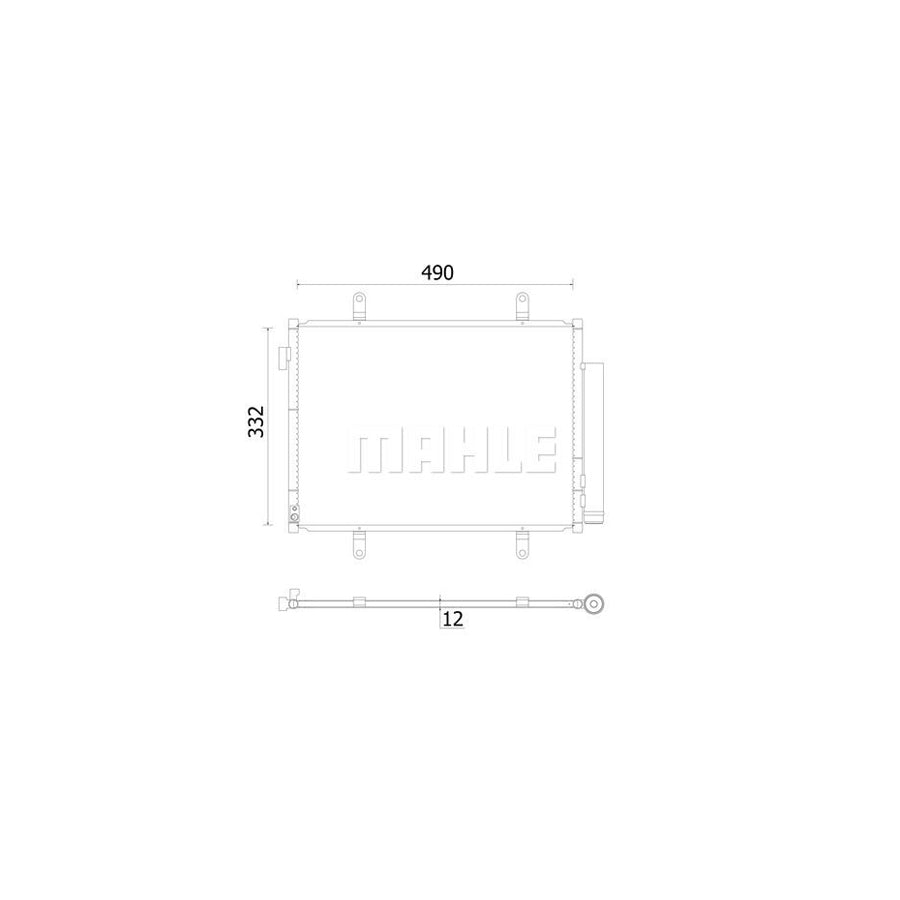 MAHLE ORIGINAL AC 931 000S Air conditioning condenser for SUZUKI Celerio (LF) with dryer