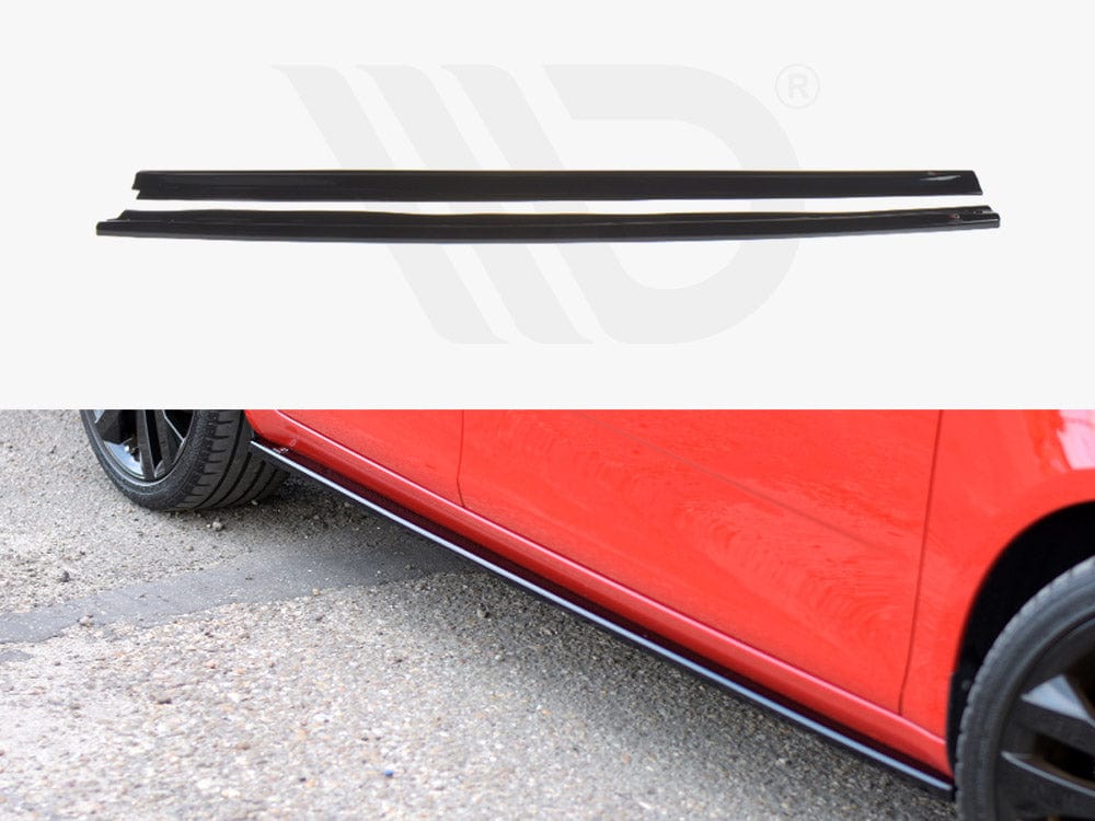 Maxton Design SK-FA-2-RS-SD1T Side Skirts Diffusers Skoda Fabia MK2 Rs (2010-2014) | Duco Car Parts UK Car Parts