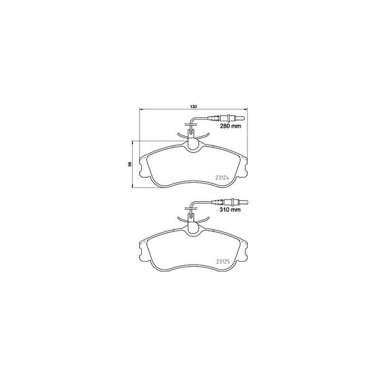 Hella 8DB 355 018 261 Brake Pad Set With Integrated Wear Warning Contact With Brake Caliper Screws