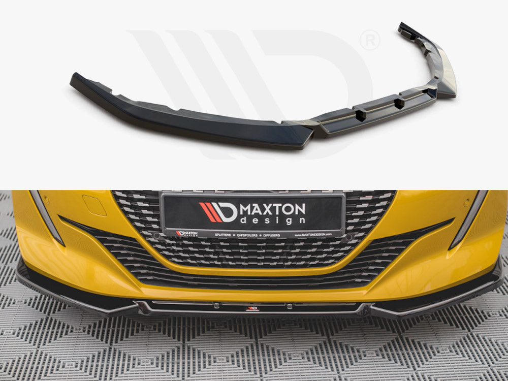 Maxton Design PE-208-2-FD1T Front Splitter V1 Peugeot 208 MK2 (2019-) | Duco Car Parts UK Car Parts