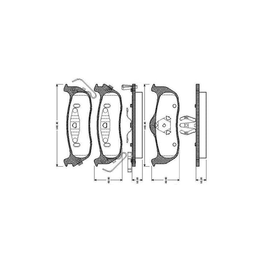 Bosch 0986Tb2966 Brake Pad Set Excl Wear Warning Contact With Accessories